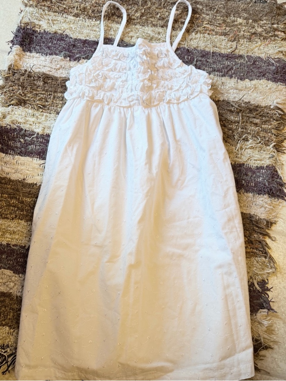 Penelope Mack girls size 12 white Eyelet Sundress! NWOT!